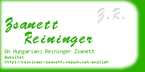 zsanett reininger business card